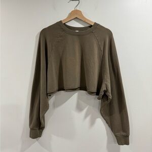 Alo Yoga Double Take Cropped Sweatshirt Size Medium